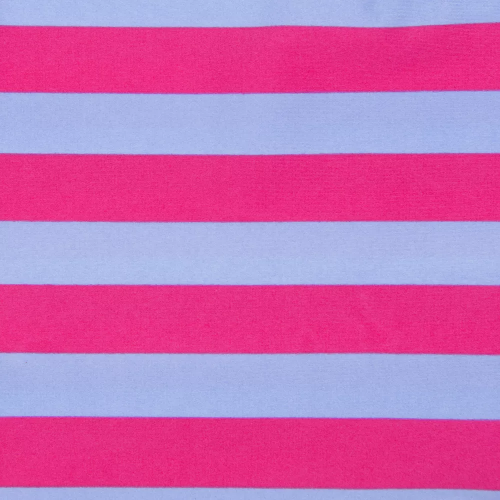 Leveret Baby One Piece Rashguard Striped Aqua & Pink 12-18 Month - Image 3