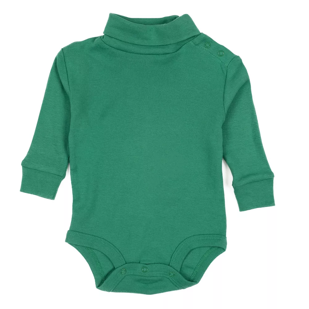 Leveret Baby Turtleneck Bodysuit Classic Solid Color - Image 8
