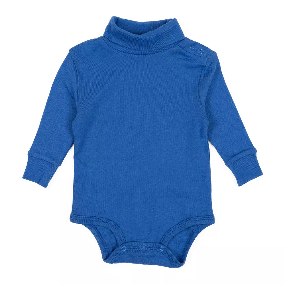 Leveret Baby Turtleneck Bodysuit Classic Solid Color - Image 4