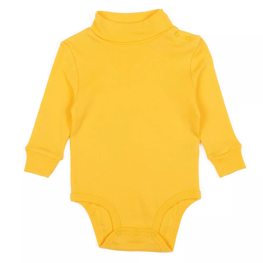 Leveret Baby Turtleneck Bodysuit Classic Solid Color - Image 10