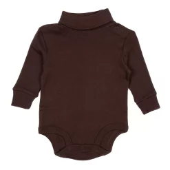 Leveret Baby Turtleneck Bodysuit Neutral Solid Color