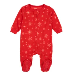 Leveret Kids Footed Fleece Pajama Snowflake
