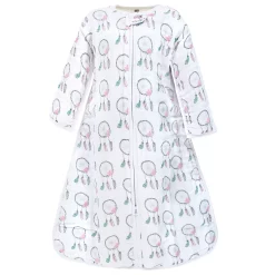 Hudson Baby Infant Girl Long Sleeve Muslin Sleeping Bag, Wearable Blanket, Sleep Sack, Dream Catcher