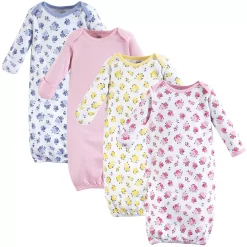 Luvable Friends Infant Girl Cotton Gowns, Floral, Preemie/Newborn