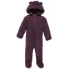Hudson Baby Infant Girl Fleece Sleep and Play, Purple