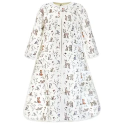 Hudson Baby Infant Girl Long Sleeve Muslin Sleeping Bag, Wearable Blanket, Sleep Sack, Enchanted Forest