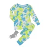 Sleep On It Infant/Toddler Boys Tie-Dye Snug Fit 2-Piece Pajama Sleep Set With Matching Socks