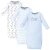 Touched by Nature Baby Boy Organic Cotton Long-Sleeve Gowns 3pk, Giraffe