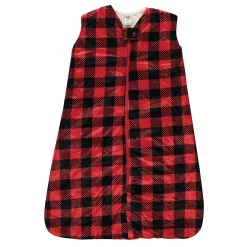Hudson Baby Infant Boy Mink with Sherpa Inner Sleeping Bag, Sack, Blanket, Buffalo Plaid