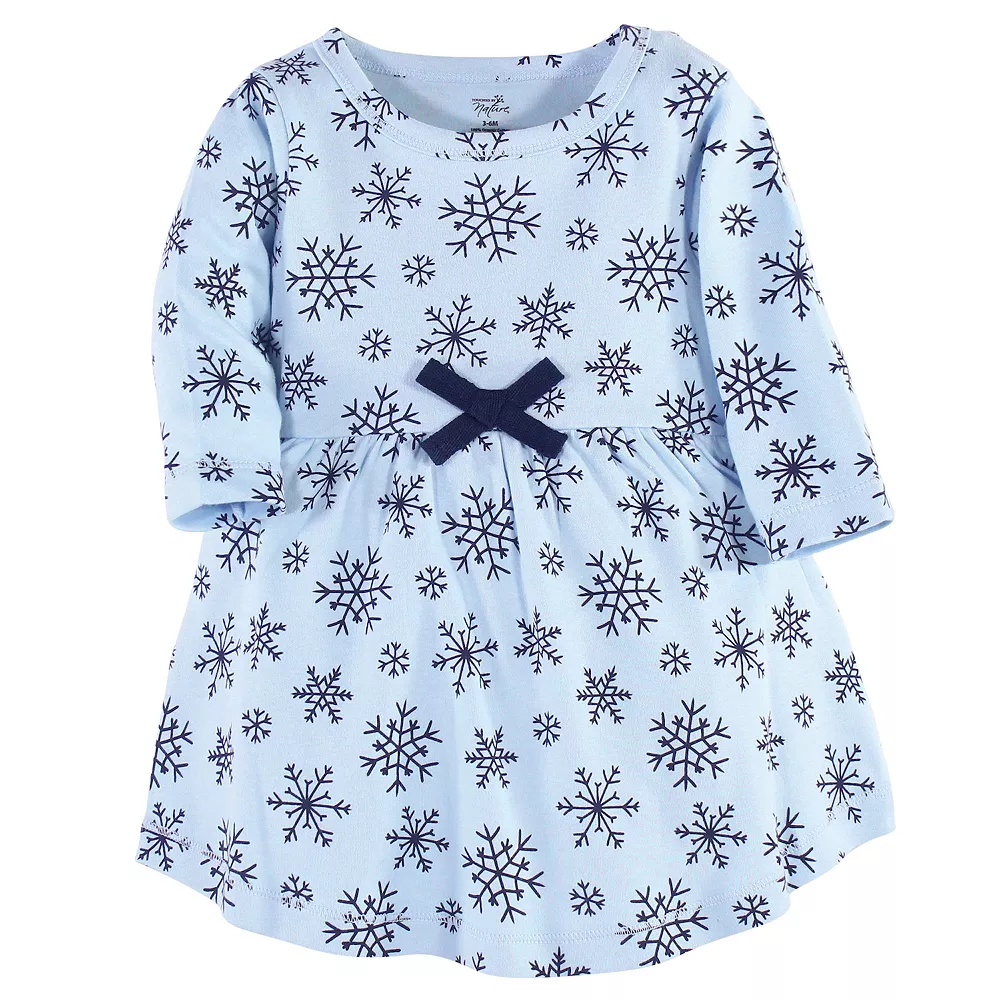 Touched by Nature Baby and Toddler Girl Organic Cotton Long-Sleeve Dresses 2pk, Arctic - Image 2