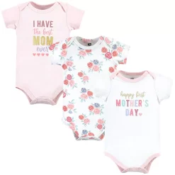 Hudson Baby Infant Girl Cotton Bodysuits, Girl Mothers Day