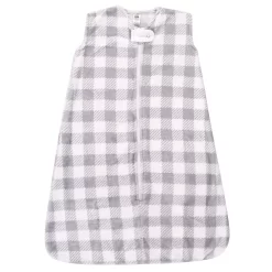 Hudson Baby Infant Plush Sleeping Bag, Sack, Blanket, Gray Plaid