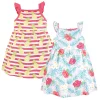 Hudson Baby Infant and Toddler Girl Cotton Dresses, Tropical Floral