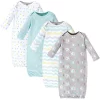 Luvable Friends Baby Cotton Long-Sleeve Gowns 4pk