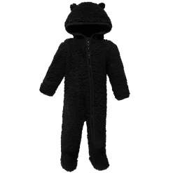 Hudson Baby Unisex Baby Fleece Sleep and Play, Black