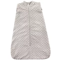 Hudson Baby Infant Plush Sleeping Bag, Sack, Blanket, Light Gray Dot Mink